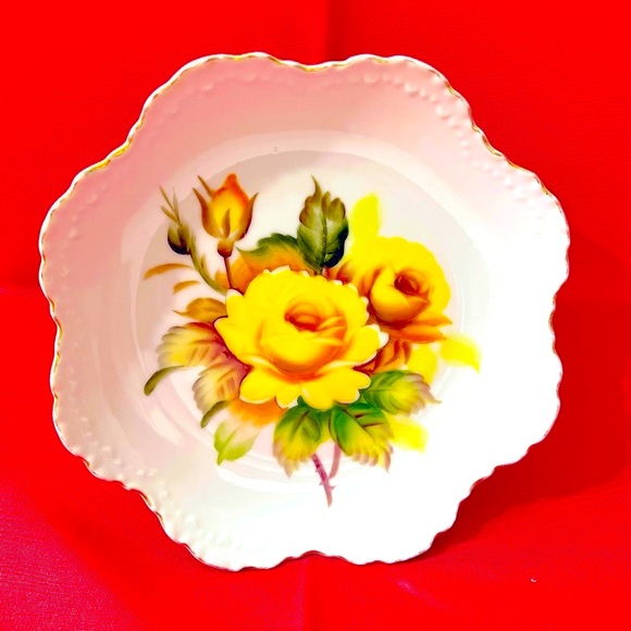 4 Lefton China Hand Painted Rose Decorative Plate 4 Different Roses Plates - Picture 2 of 5
